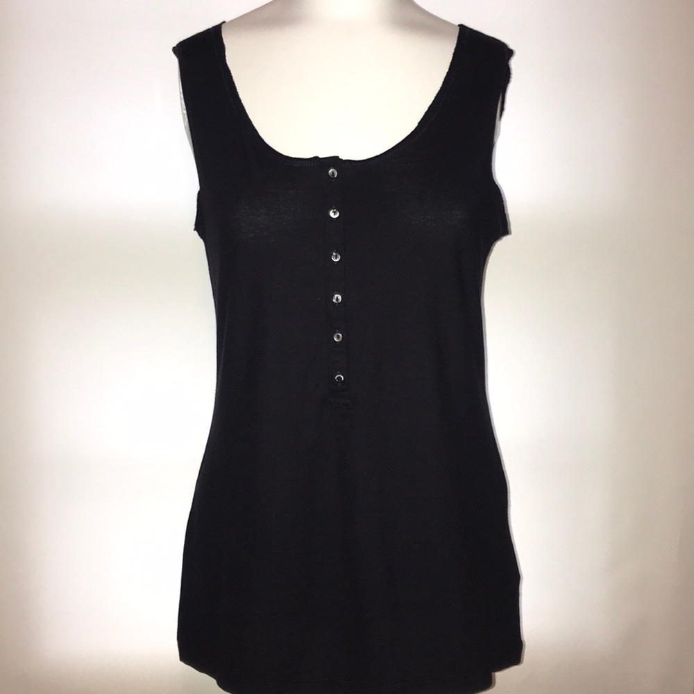 Lands End Canvas cotton henley tank